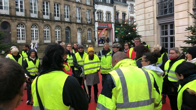 Manifestation des Gilets jaunes en centre-ville