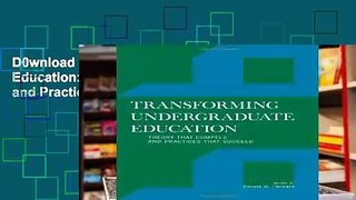 D0wnload Online Transforming Undergraduate Education: Theory That Compels and Practices That