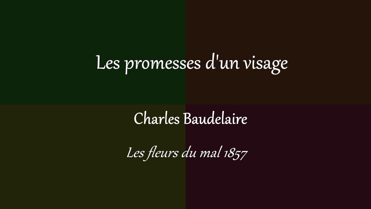 Les promesses d'un visage de Charles Baudelaire