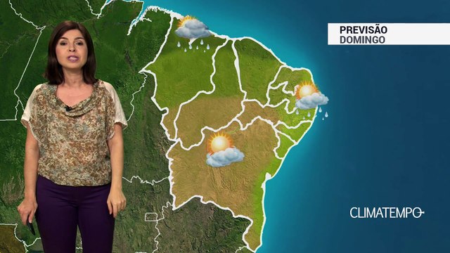 Previsão Nordeste – Muitas nuvens e chuva na costa norte
