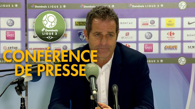 Conférence de presse Grenoble Foot 38 - Paris FC (0-1) : Philippe HINSCHBERGER (GF38) - Mecha BAZDAREVIC (PFC) - 2018/2019