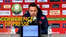 Conférence de presse Gazélec FC Ajaccio - Havre AC (1-1) : Hervé DELLA MAGGIORE (GFCA) - Oswald TANCHOT (HAC) - 2018/2019