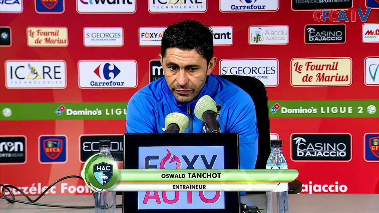 J18 - La réaction des entraineurs O. Tanchot & H. Della Maggiore après GFCA / Le Havre (1-1)
