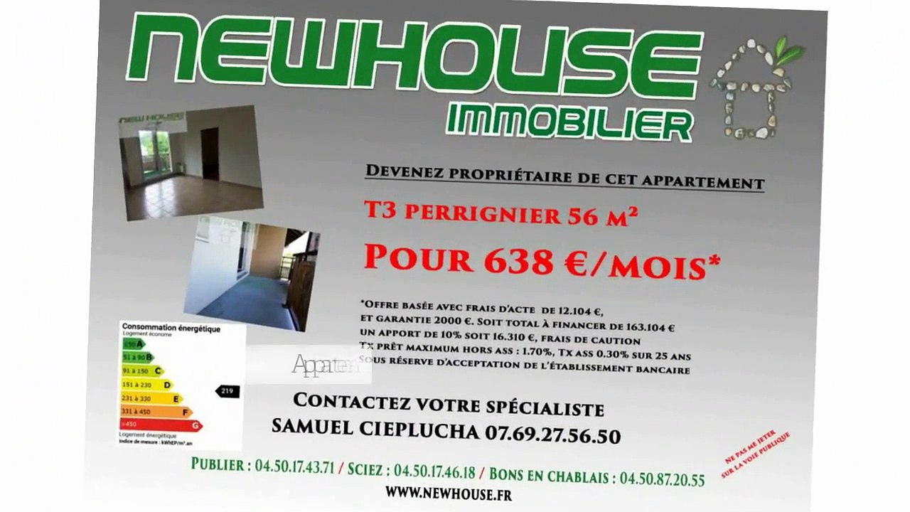 A vendre - Appartement - PERRIGNIER (74550) - 3 pièces - 56m²