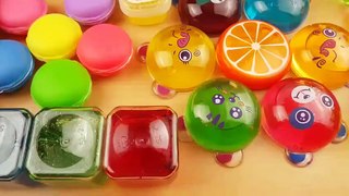 Mixing Store Bought Slime and Paint into Clear Slime