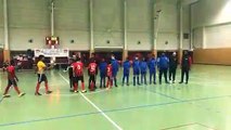 Entrée finale tournoi futsal district 93 vainqueur ACM 15/12/2018 face à la Courneuve AS penalty