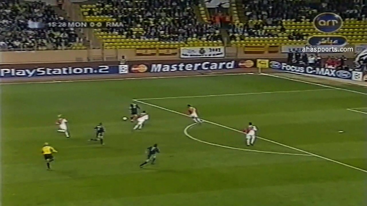الشوط الاول مباراة موناكو و ريال مدريد 3-1 اياب ربع نهائي دوري الابطال 2004