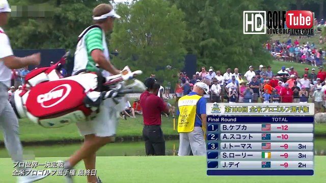【GOLF】Tiger Woods タイガーウッズ プロ全米プロ 最終日2番ホール セカンドショット