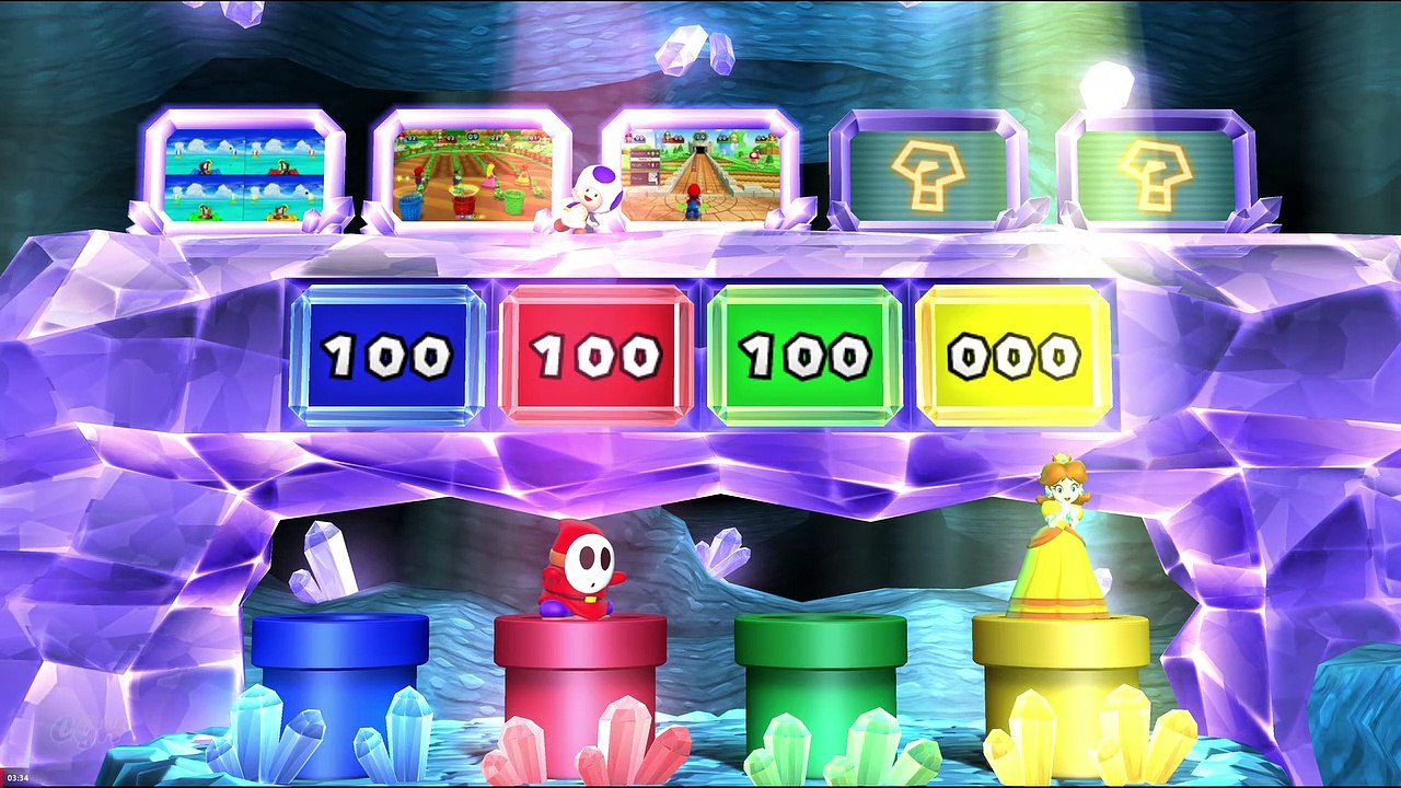 Mario Party 9 Peak Precision - Peach & Shy Guy & Toad & Daisy Gameplay