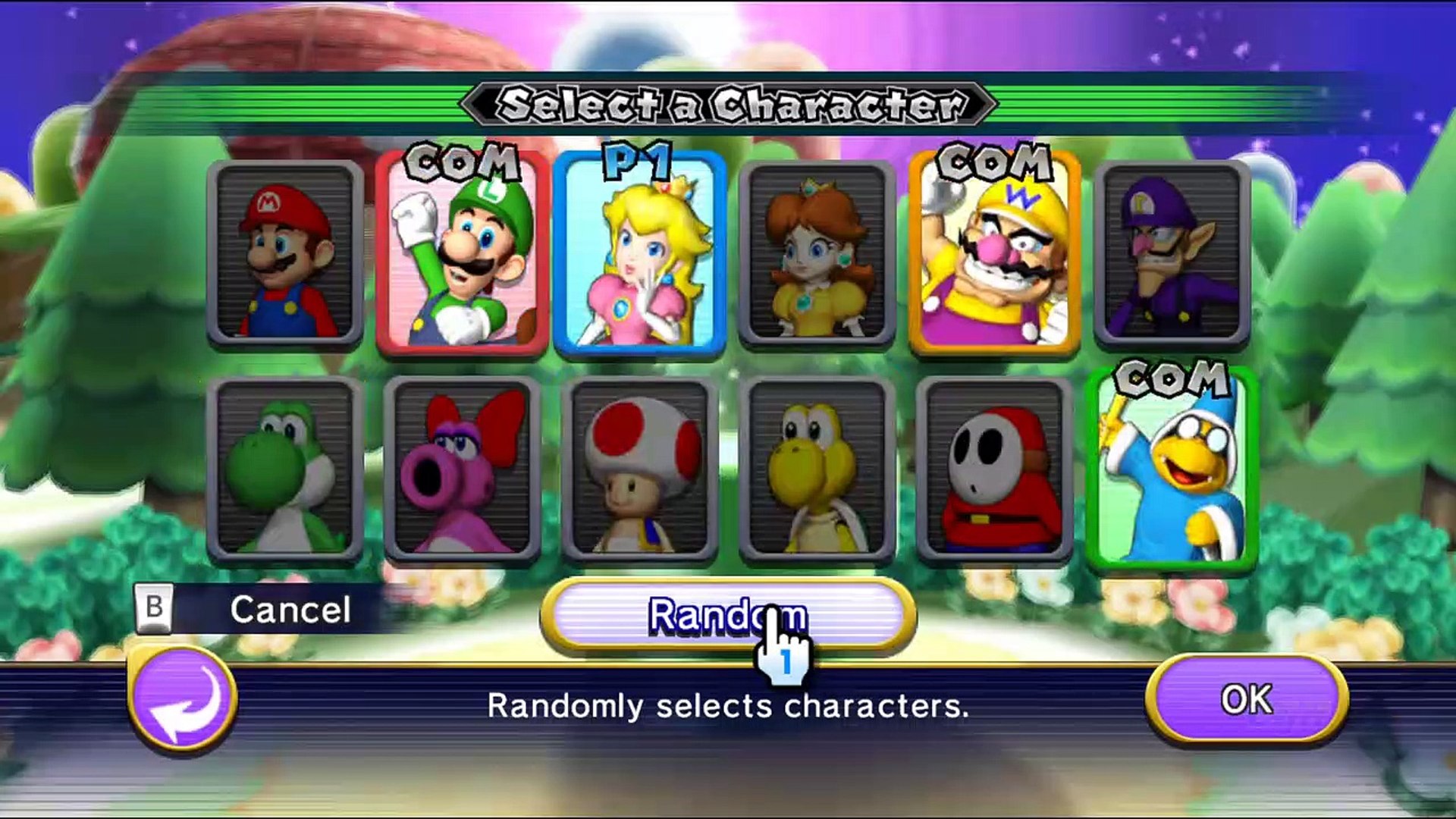 Mario Party 9 Step It Up Team Daisy Kamek Birdo v Luigi