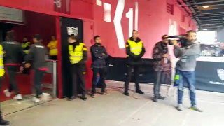 Sevilla FC-Girona CF: Llegada del Sevilla al Estadio Ramón Sánchez Pizjuán