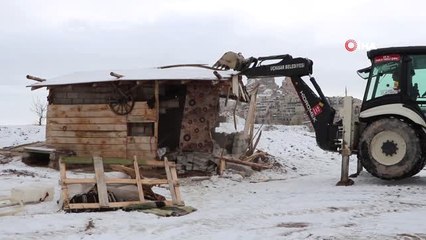 Kapadokya'da Kaçak Yapı Yıkımları Devam Ediyor