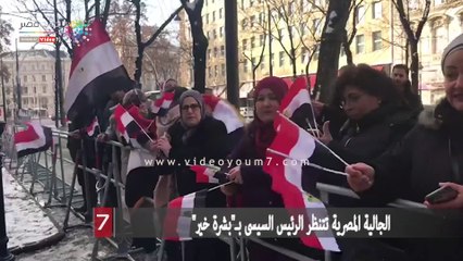 الجالية المصرية تتنظر الرئيس السيسى بـ"بشرة خير"