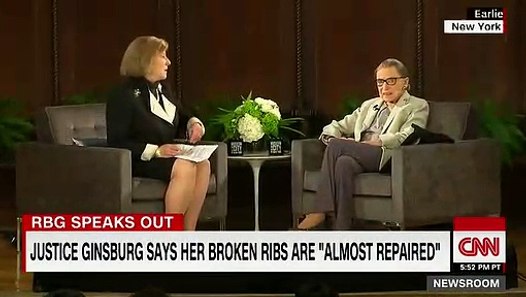 Ruth Bader Ginsburg Says Ribs Are 'Almost Repaired' After Fall - video dailymotion
