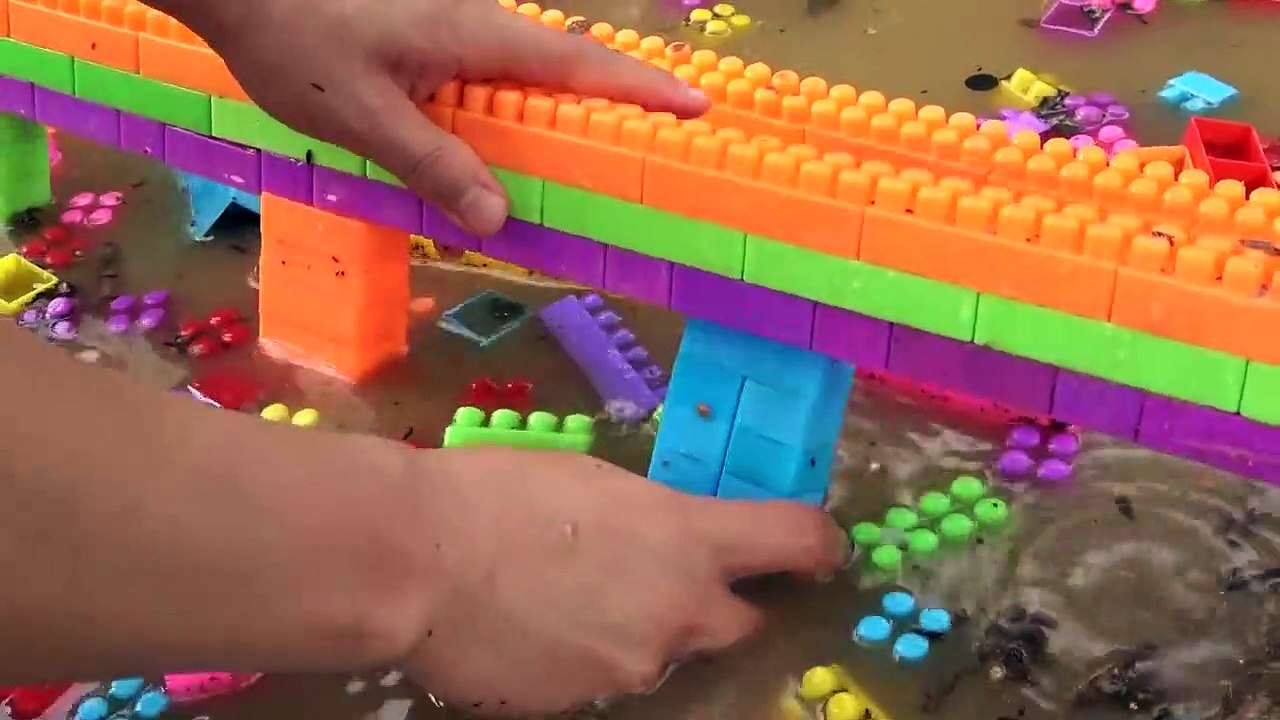 Build Bridge Blocks Toys for Children Construction vehicles for kids