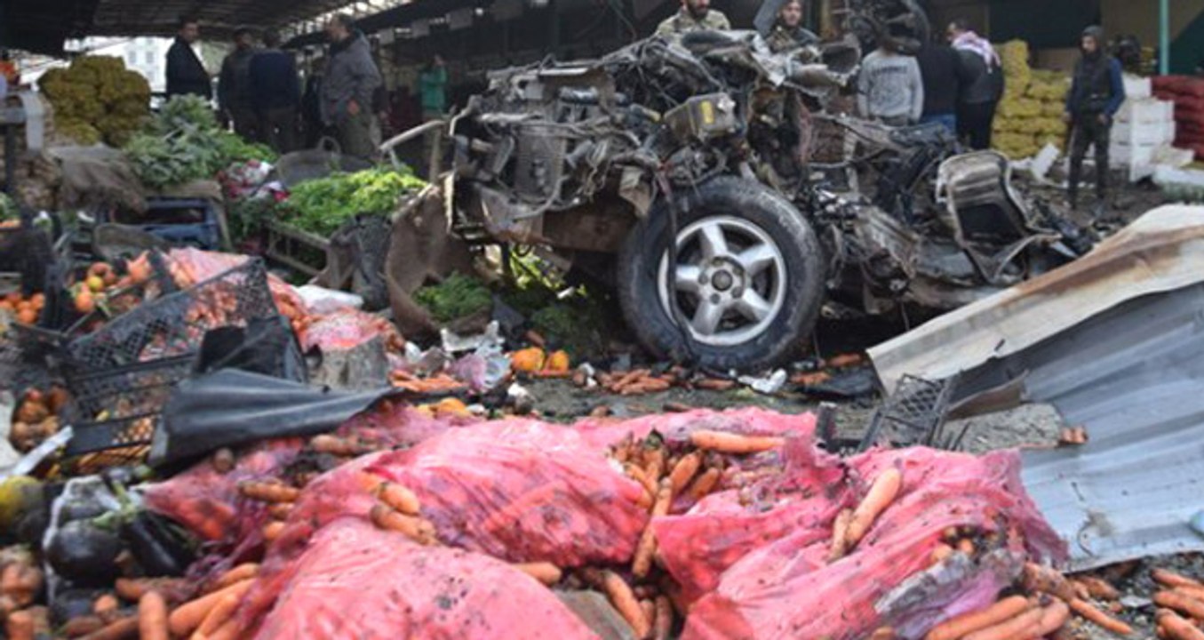 Terör Örgütü PKK, Afrin'de Pazar Yerine Bombalı Araçla Saldırdı