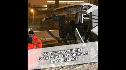 Suisse: Un accident d'autocar fait un mort et 44 blessés