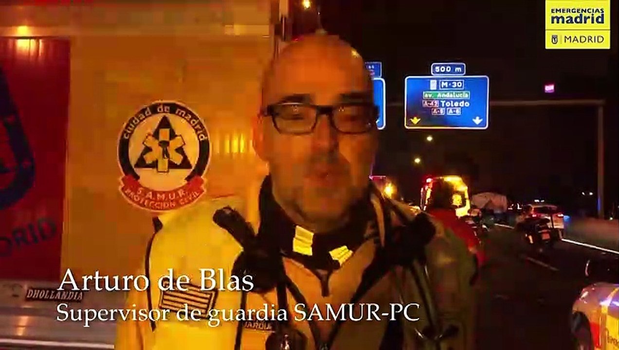 Tres personas fallecidas y diez heridos en dos siniestros en Madrid