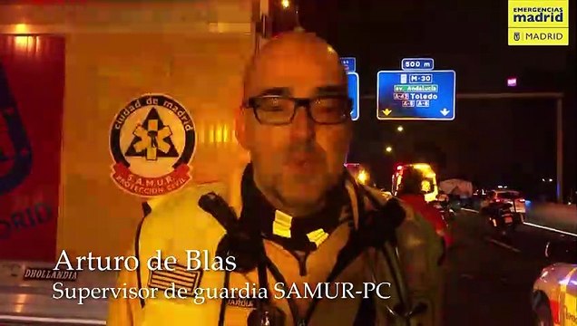 Tres personas fallecidas y diez heridos en dos siniestros en Madrid