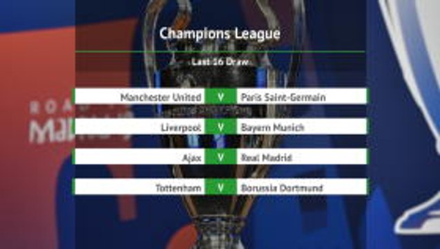 UCL last 16 draw reveals blockbuster ties
