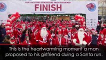 Heartwarming moment 'Santa' proposes to girlfriend!