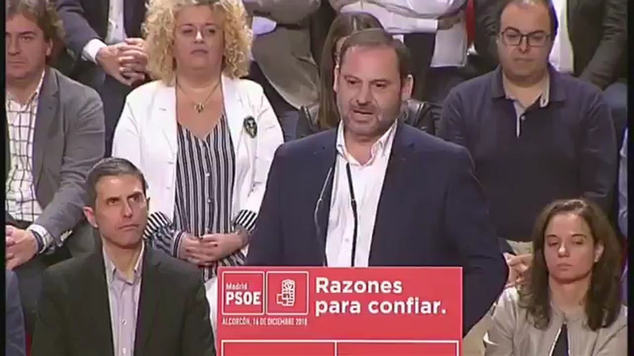 José Luis Ábalos en la presentación de candidatos del PSOE en Madrid.