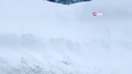 Karda Kamyonete Bağladıkları Leğenle Kaydılar