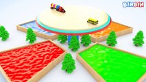 Colors for Children to Learn with Street Vehicles Toys #w - Magic Liquids & Water Slide