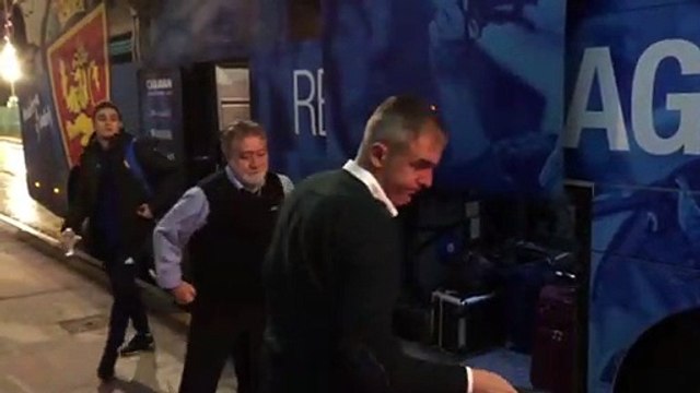 Deportivo-Zaragoza: Llegada del Real Zaragoza a Riazor