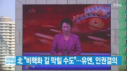 [YTN 실시간뉴스] 北 "비핵화 길 막힐 수도"...유엔, 인권결의  / YTN