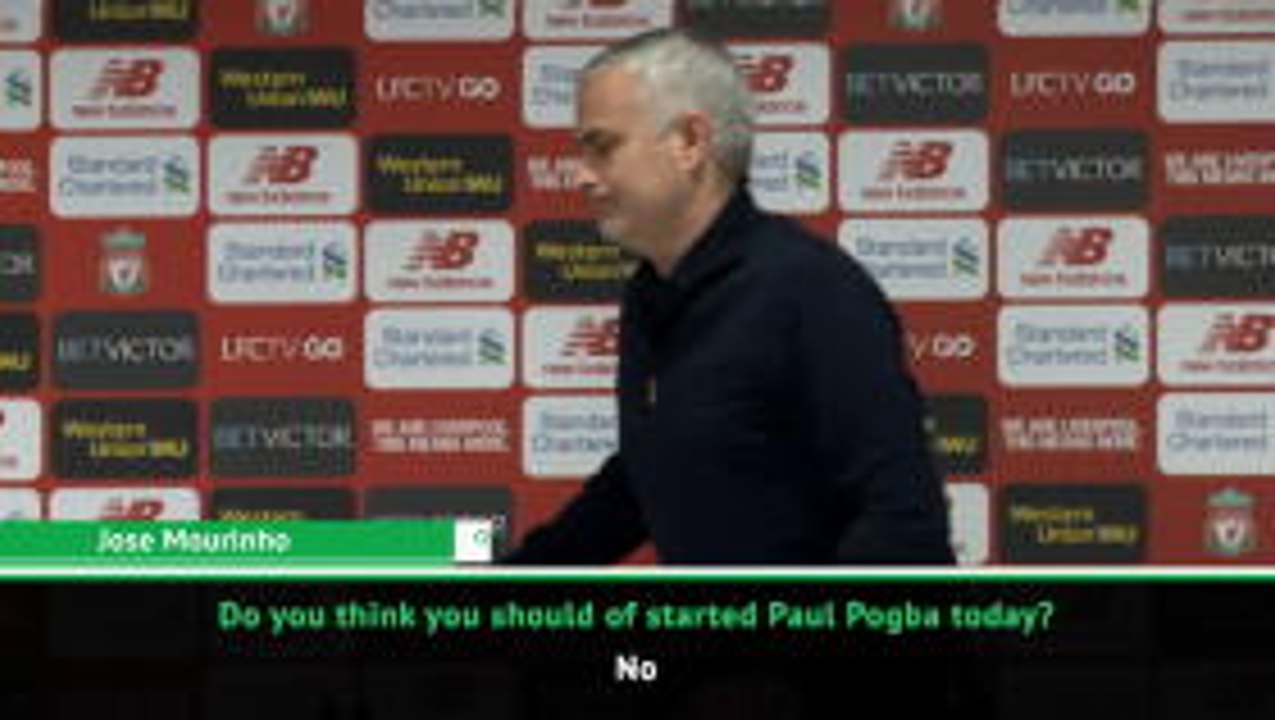 Mourinho doesn't regret not playing Pogba