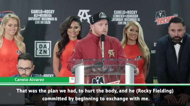 The plan was to hurt Rocky - Canelo Alvarez