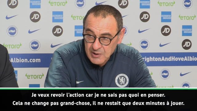 17e j. - Sarri : Nous aurions pu terminer le match avec Giroud en défense centrale