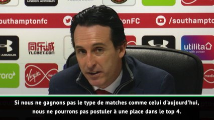 17e j. - Emery : "Nous ne pouvons pas prétendre au top 4 en perdant ces matches"
