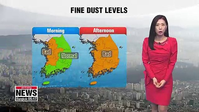 Fine dust blankets country, mild temps _ 121718