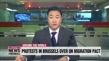 Thousands rally in Brussels over UN migration pact