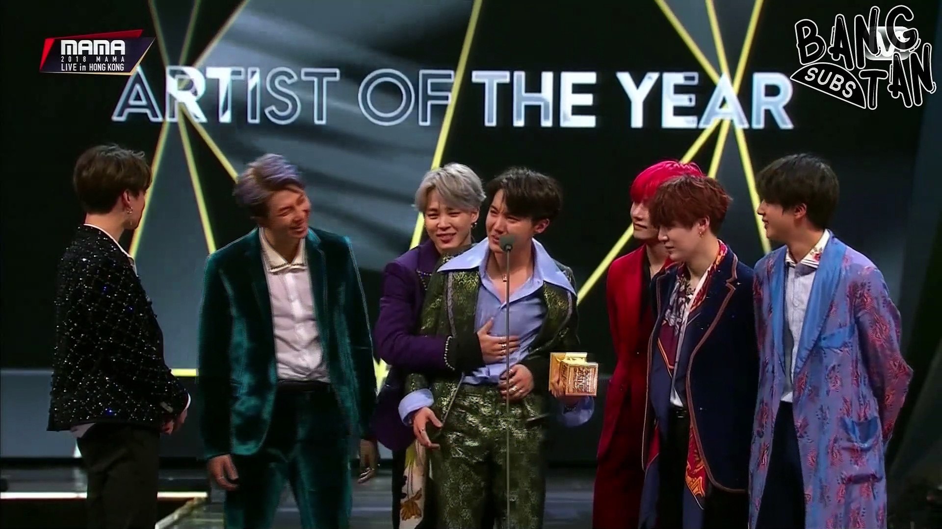 Eng 181214 Mama In Hong Kong Bts Wins Daesang For Artist Of The