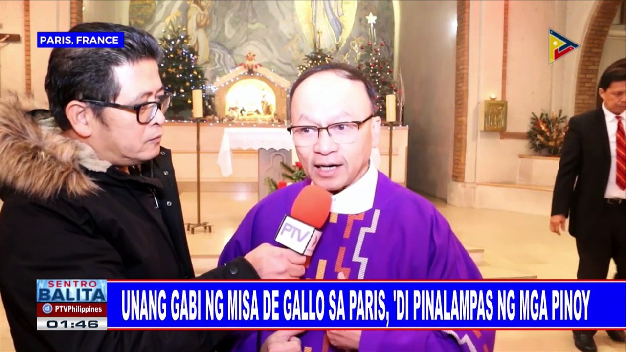 Unang gabi ng misa de gallo sa Paris, 'di pinalampas ng mga Pinoy