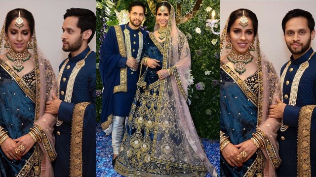 Saina Nehwal - Parupalli Kashyap Reception: सायना के लहंगे - परुपल्ली की शेरवानी की ख़ासियत |Boldsky