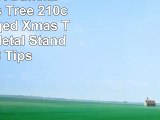 7ft Green Artificial Christmas Tree 210cm Tall Hinged Xmas Tree With Metal Stand 1500
