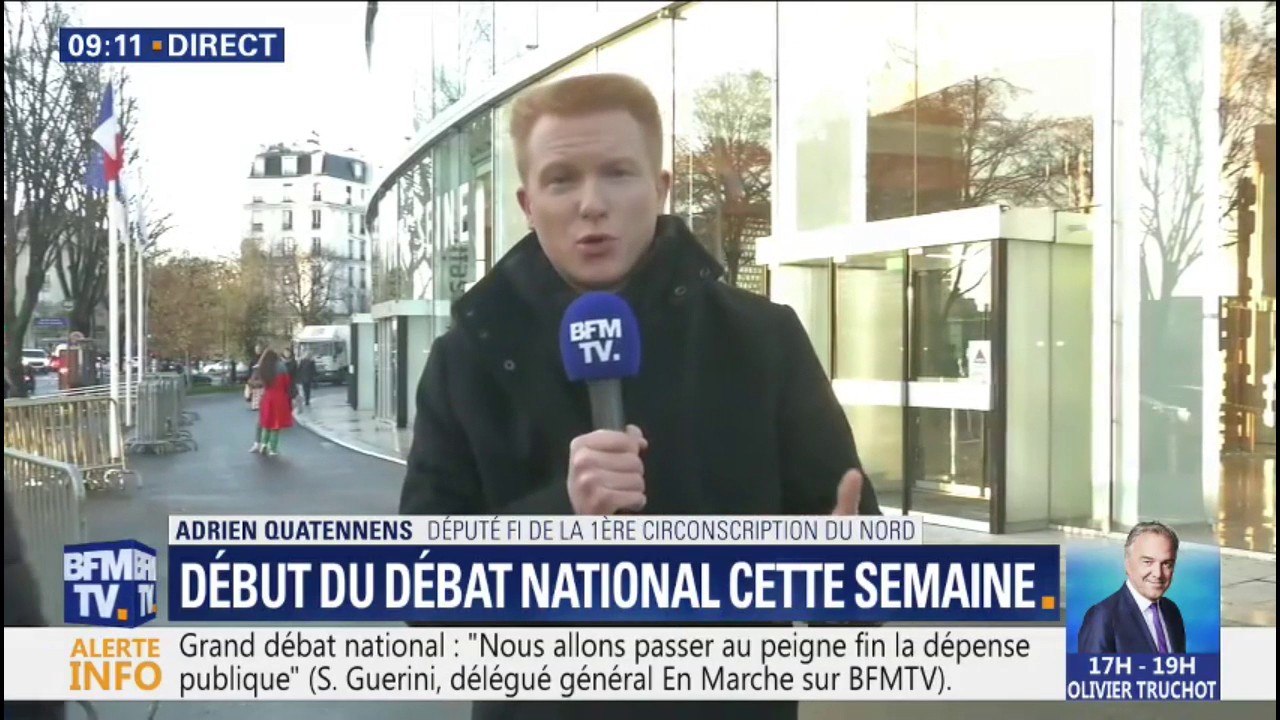 Adrien Quatennens (LFI) : "Entre ce que pose sur la table le gouvernement et les revendications des gilets jaunes, il reste beaucoup à faire"