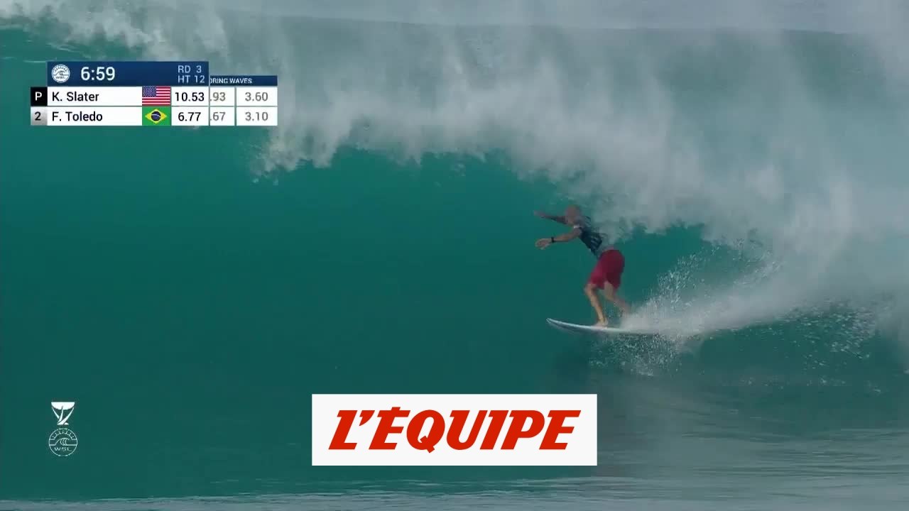 La vague de 8,67 de Kelly Slater face à Filipe Toledo au Pipe Masters - Adrénaline - Surf
