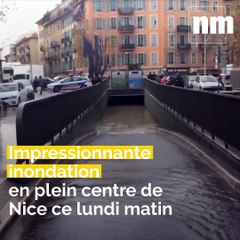 Impressionnante inondation en plein Nice ce lundi matin