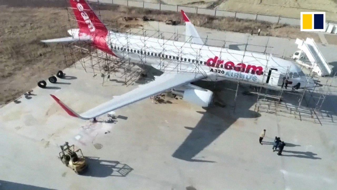 Chinese farmers built full-size plane model