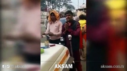 Dini tören sırasında dehşet anları kamerada