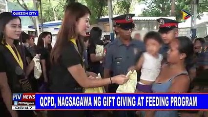 QCPD, nagsagawa ng gift giving at feeding program