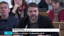 Aymeric SEASSAU sur le DOB 2019 au Conseil Municipale de  Nantes le 14 décembre  2018
