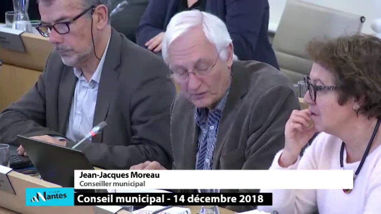 Jean-Jacques MOREAU sur l'accueil des Tout-Petits au Conseil Municipale Nantes le 14 décembre  2018