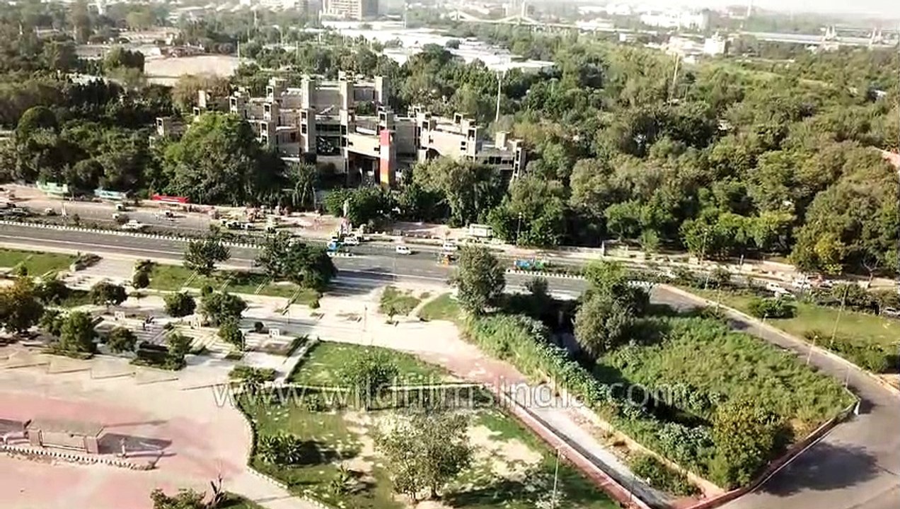 Old Fort 360 degree view of Pragati Maidan - Aerial journey of Purana Qila on Mathura road