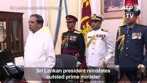 Sri Lanka reinstates ousted PM Ranil Wickremesinghe